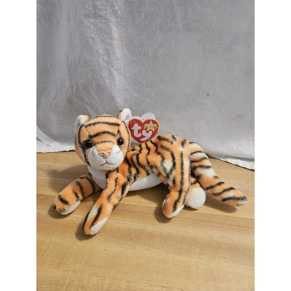 TY Beanie Baby - INDIA the Tiger (7 inch) - MWMTs Stuffed‎ Animal Toy